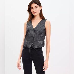 LOFT Plaid Pocket Vest